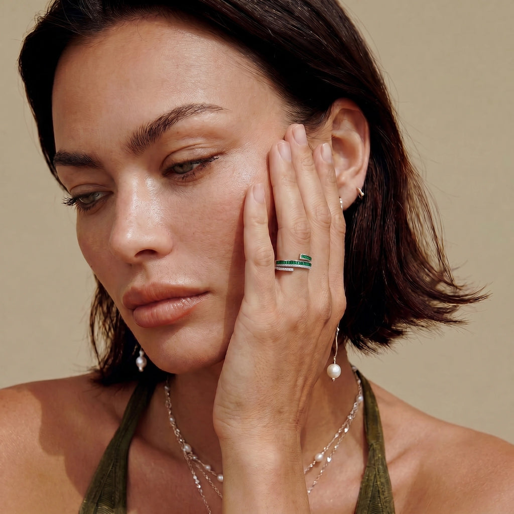 Emerald Layers Ring