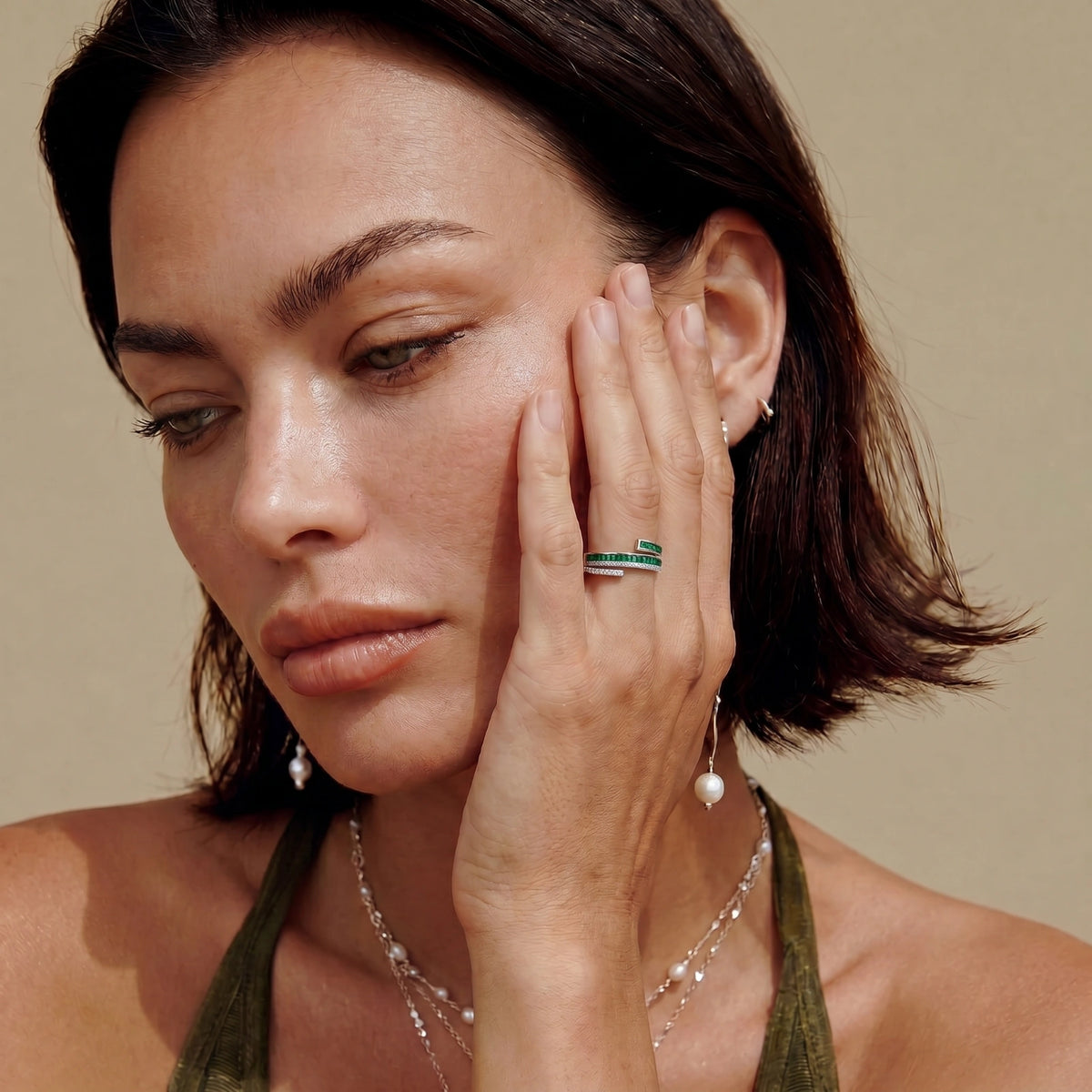 Emerald Layers Ring